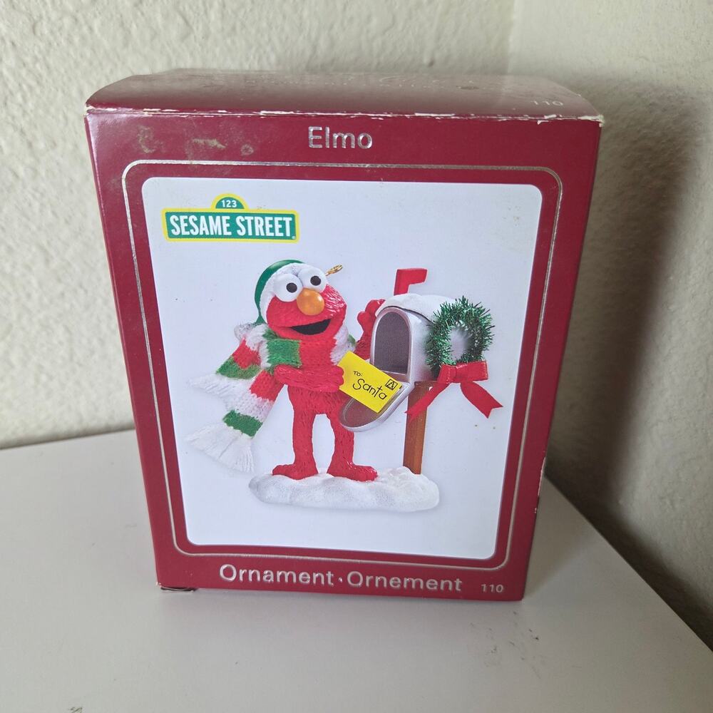 American Greetings Heirloom Ornament Collection Elmo Letter to Santa in box 110